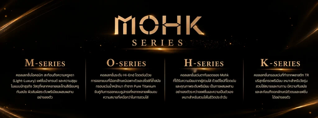 ซีรีส์กรอบแว่น MOHK: M-Series, O-Series, H-Series และ K-Series